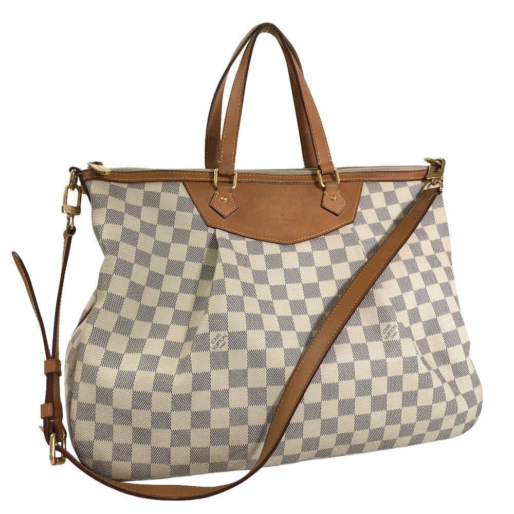 Louis Vuitton Siracusa GM Damier Azur Canvas Shoulder Bag